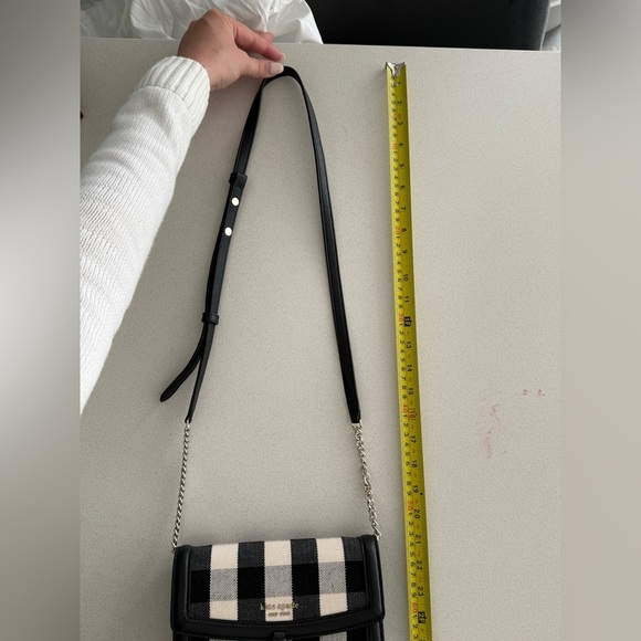 NWT Kate Spade Black and White Checkered Crossbody Bag - Picture 11 of 12